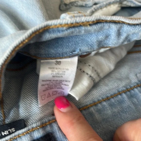 Aero slim cut-off denim blue shorts - Picture 7 of 7